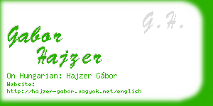gabor hajzer business card